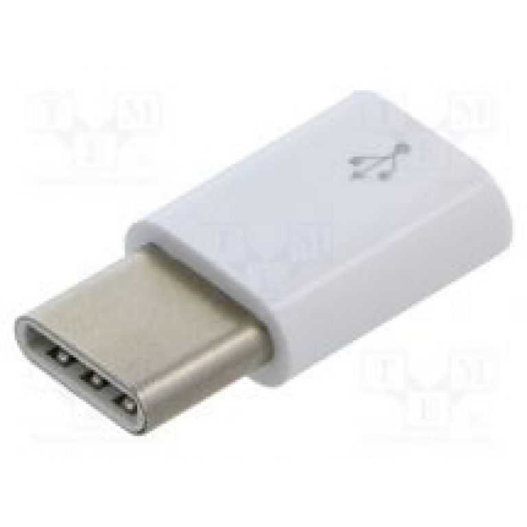 MICRO USB(F) TO USB-C(M) ADAPTER WHITE